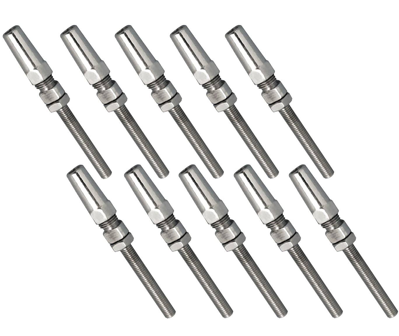 Atlantis S0980-0003 RailEasy Tensioner Stud for 5/32x22 Cable and Metal Posts - 10 Pack