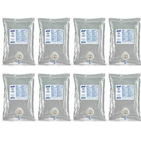 Purell Advanced Hand Sanitizer Gel, Fragrance Free, 1000 ml Hand Sanitizer Refill for Purell NXT Push-Style Dispenser (Pack of 8