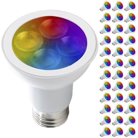 Sunco Lighting 36 Pack WiFi LED Smart Bulb, PAR20, 5W, Color Changing (RGB u0026 Cct), Dimmable Via App - No Hub Required