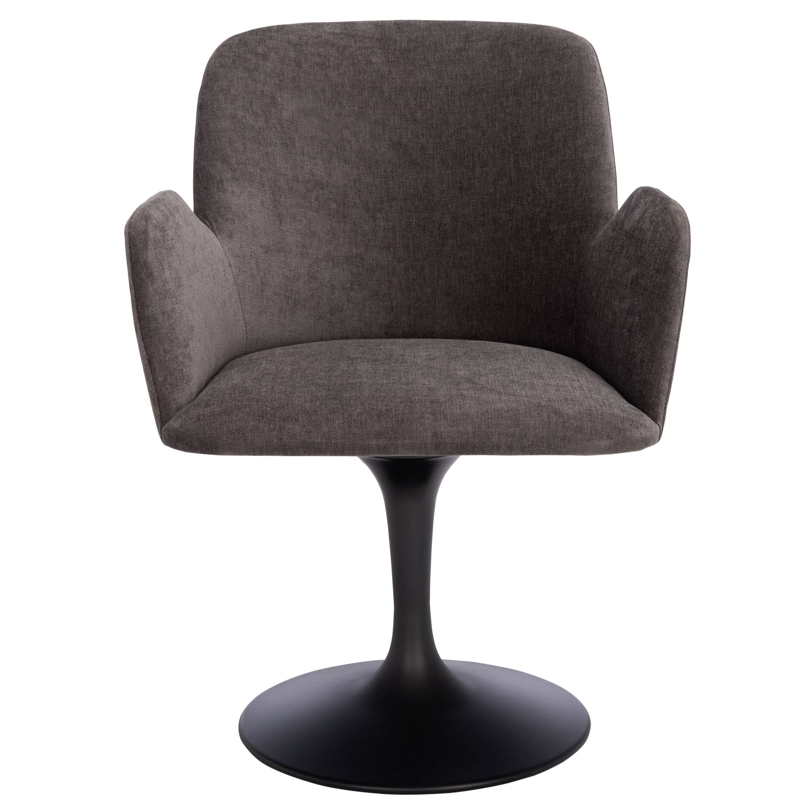 Safavieh Couture Cherith Pedastal Dining Chair - Anthracite / Black