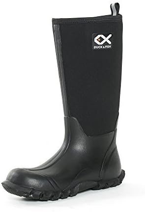 Duck and Fish Buck Man 16 inches Black Fishing Hunting Neoprene Rubber Knee Boot