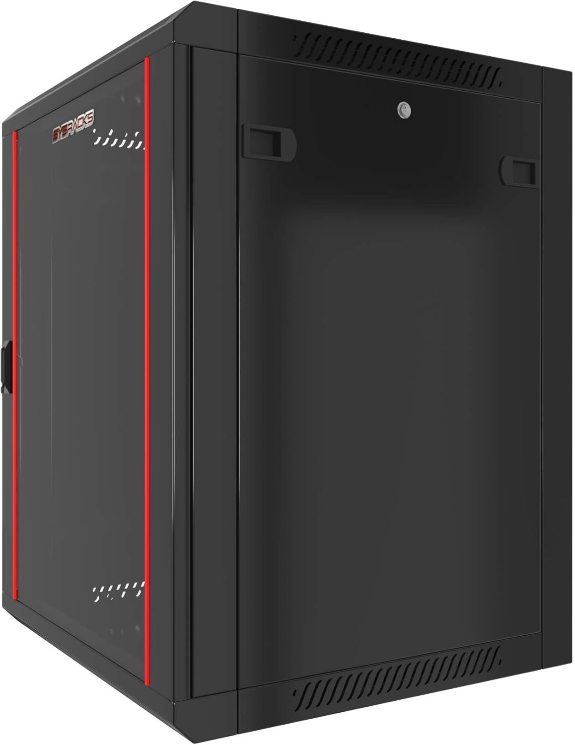 Wall Mount Server Rack Cabinet Locking Computer Cabinet Network Enclosure for Electronics Security Audio Video AV Equipment Data Rack 24-Inch Depth Server Cabinet (15U)