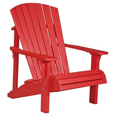 Lechiaro Deluxe Plastic Adirondack Chair Ebern Designs Color: Red