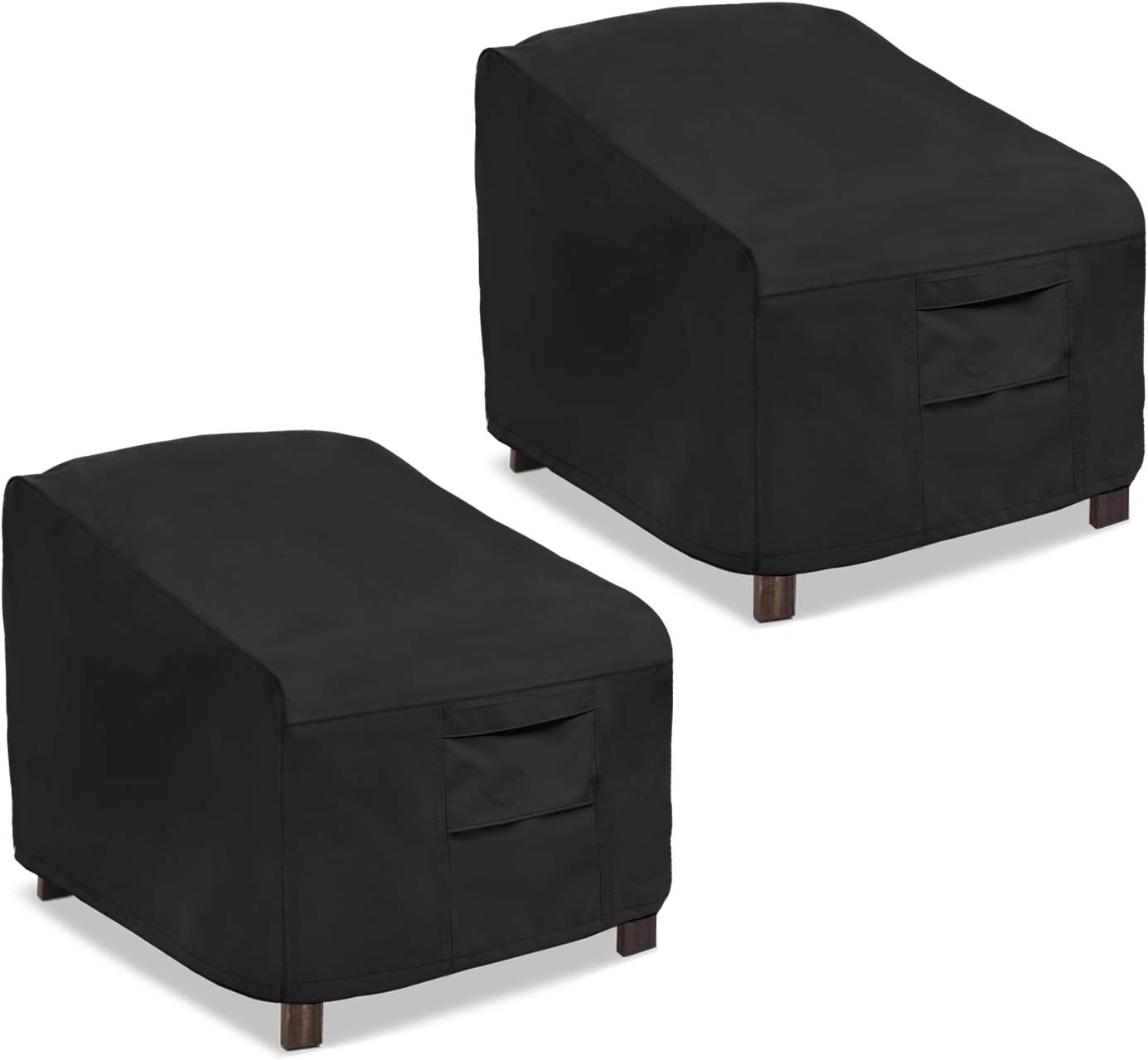 Honest Patio Chair Covers, Lounge Deep Seat Cover, Heavy Duty and Waterproof Outdoor Lawn Patio Furniture Covers (2 Pack-Large, White)