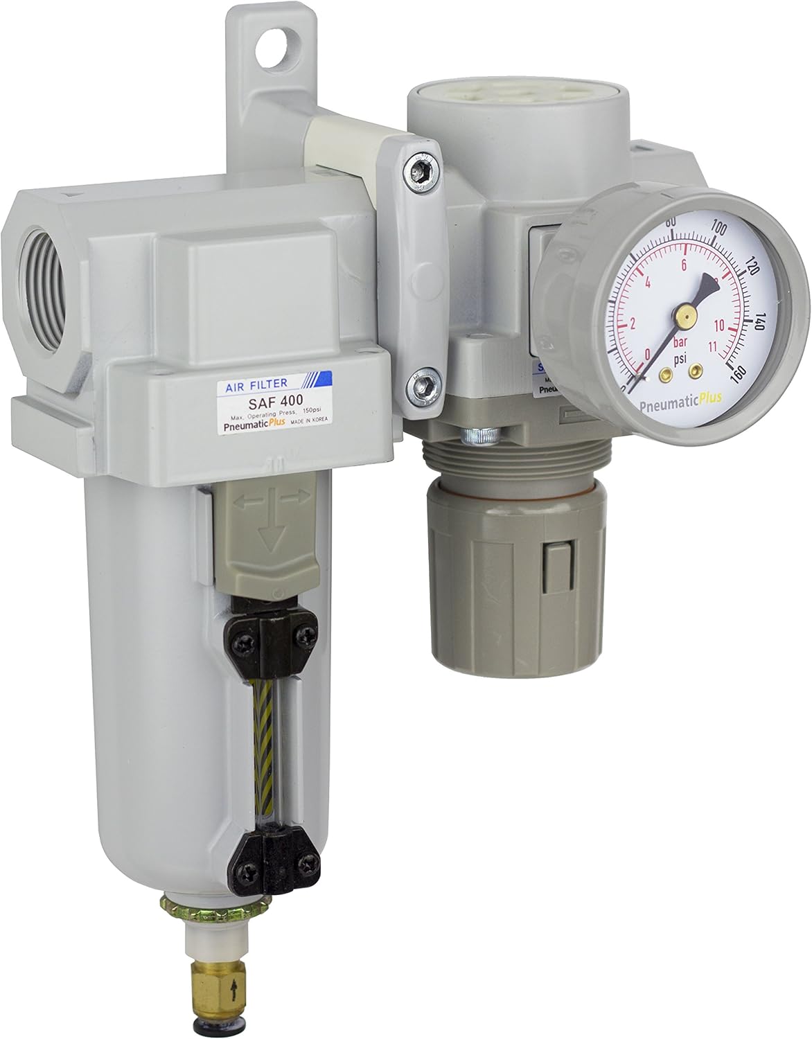 PneumaticPlus SAU420-N06DG-MEP Compressed Air Filter Regulator Combo 3/4