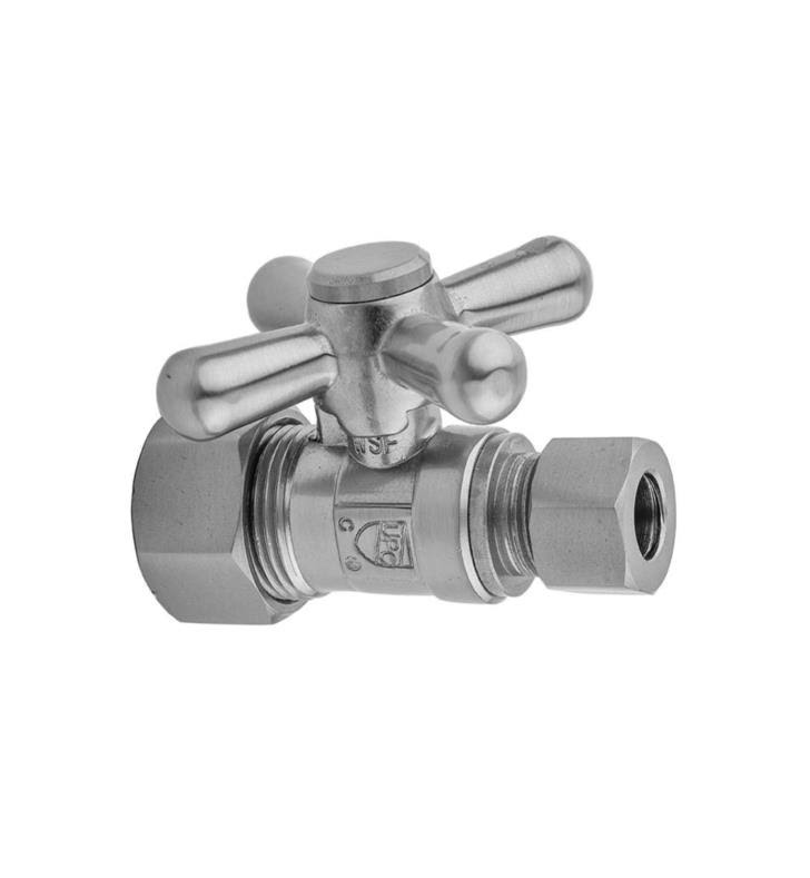 Jaclo 623-7-BU Quarter Turn Straight Pattern 5/8x22 O.D. Compression (Fits 1/2x22 Copper) x 1/2x22 O.D. Supply Valve - Bronze Um