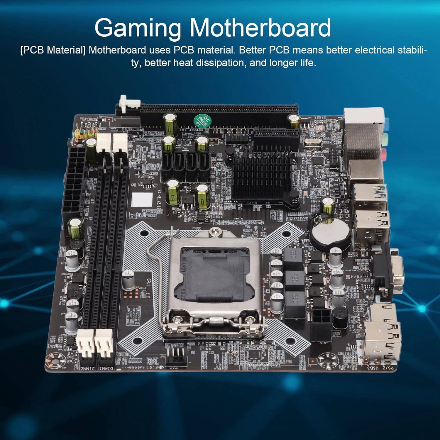 H81 V2 PC Gaming Motherboard, All Excicon Capacito USB3.0 SATA3.0 Fine Workmanship Simple Installation RTL8105e 100M Net Card Chip Computer Motherboards