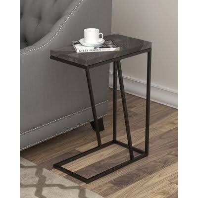 bastien Frame End Table Gracie Oaks Table Top Color: Rustic Gray, Table Base Color: Sandy