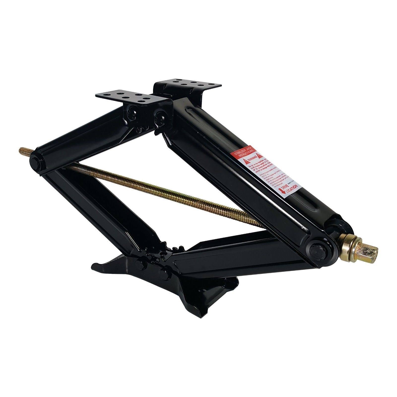 New Set of 2 5000 lb 30x22 RV Camper Trailer Stabilizer Extender Leveling Scissor Jacks with Handle