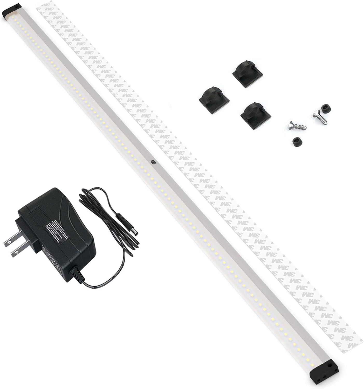 EShine LED Dimmable Under Cabinet Lighting - Extra Long 40 Inch Panel, Hand Wave Activated - Touchless Dimming Control, Warm White (3000K) Pack of 2