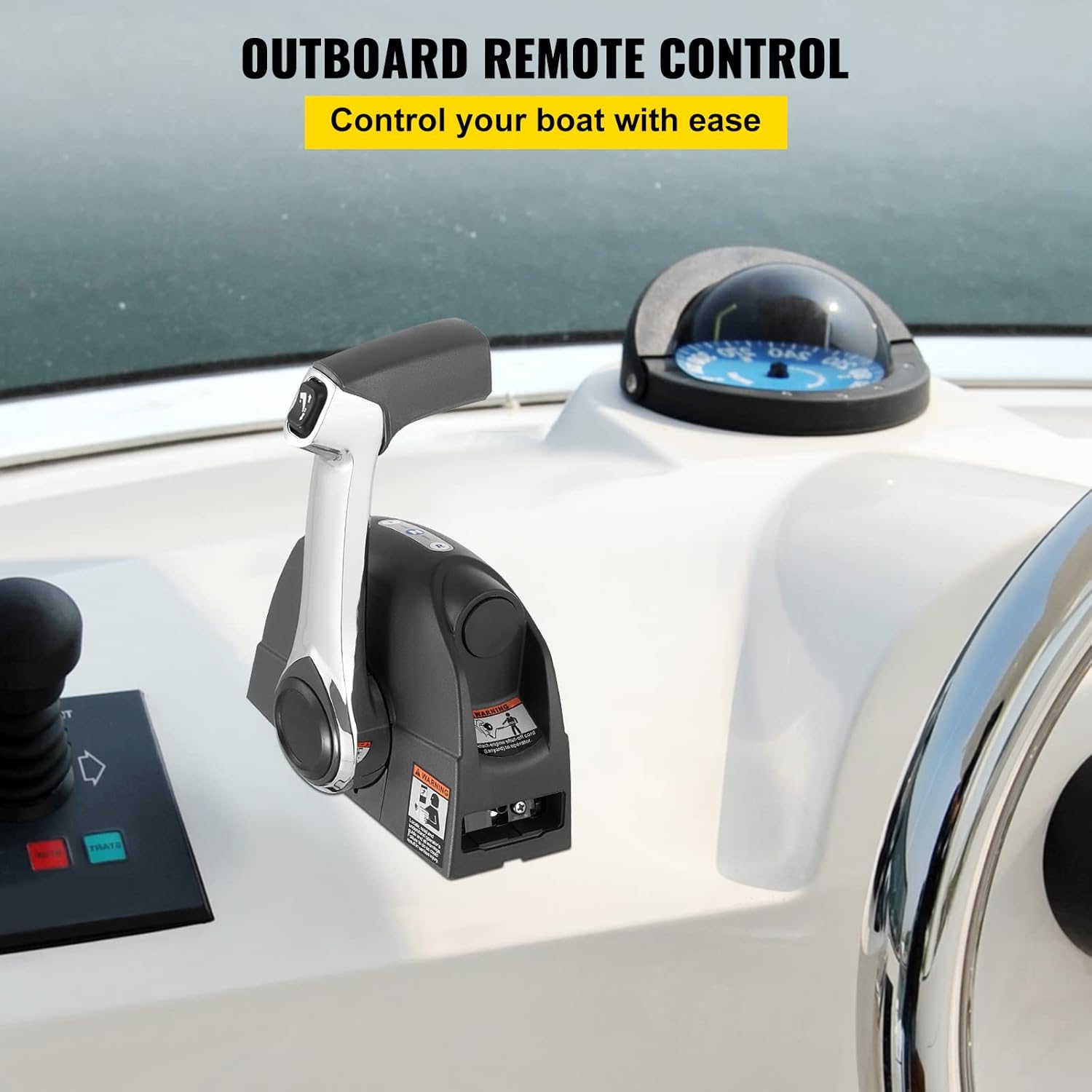Mophorn Boat Throttle Control 5006182 Center Console Mount Outboard Remote Control Single Lever Binnacle fit for Evinrude and Johnson Outboards Throttle Gear Control