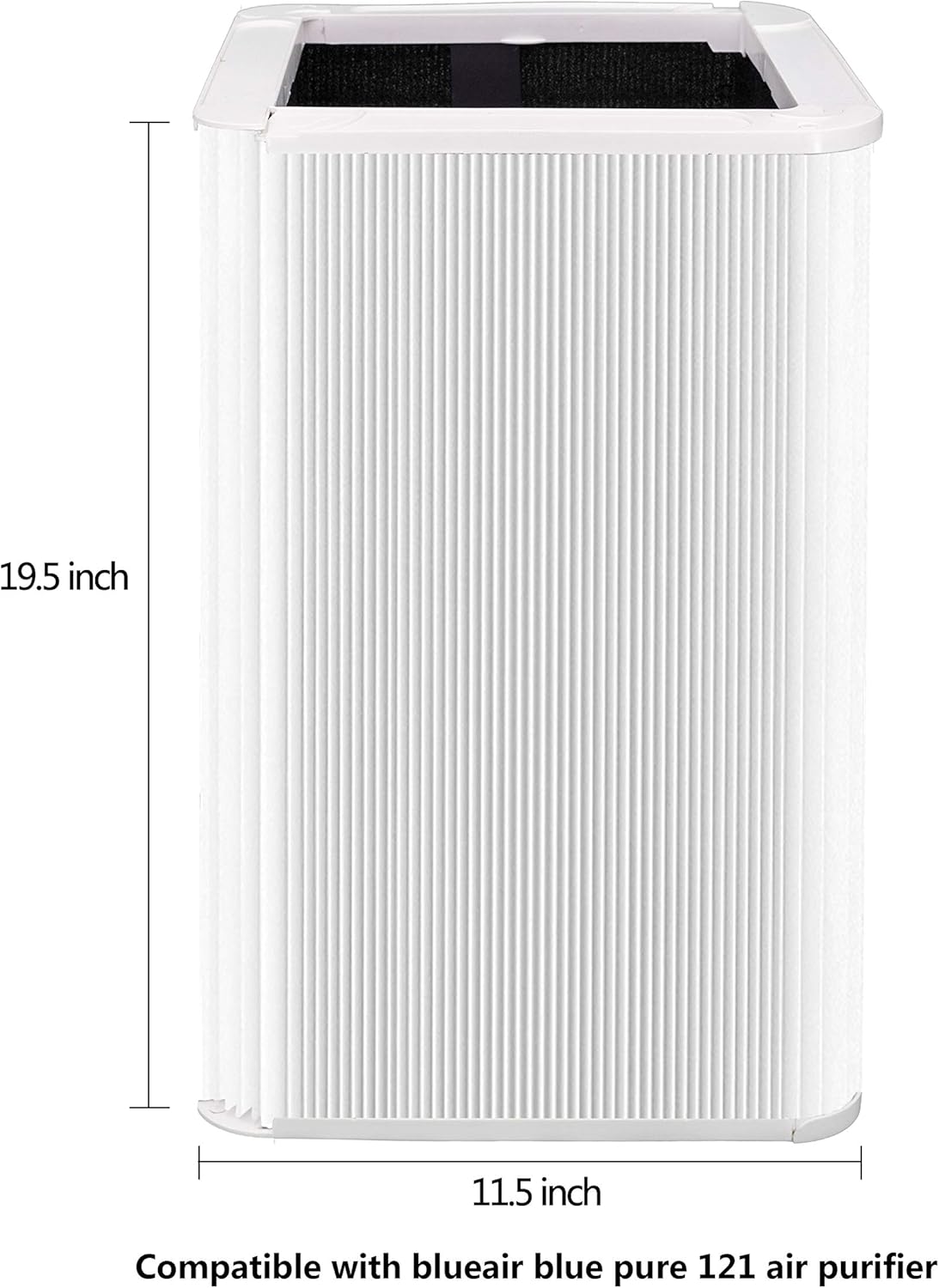 Lhari Blue 121 Relacement Filter, Compatible with Blueair Blue Pure 121 Air Purifier, Particle and Carbon Allergens Remover, Captures Bacteria, Odors, Smoke, Dust Pack of 2