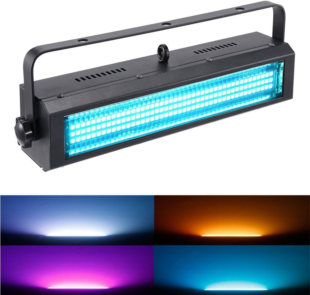 MFL. S100 132-LED Strobe Lights White bright Stage Lighting Strobe Blinder and Wash Light DJ Disco Lights Sound Activated Modes DMX control All in One for Party Stage Live Concert