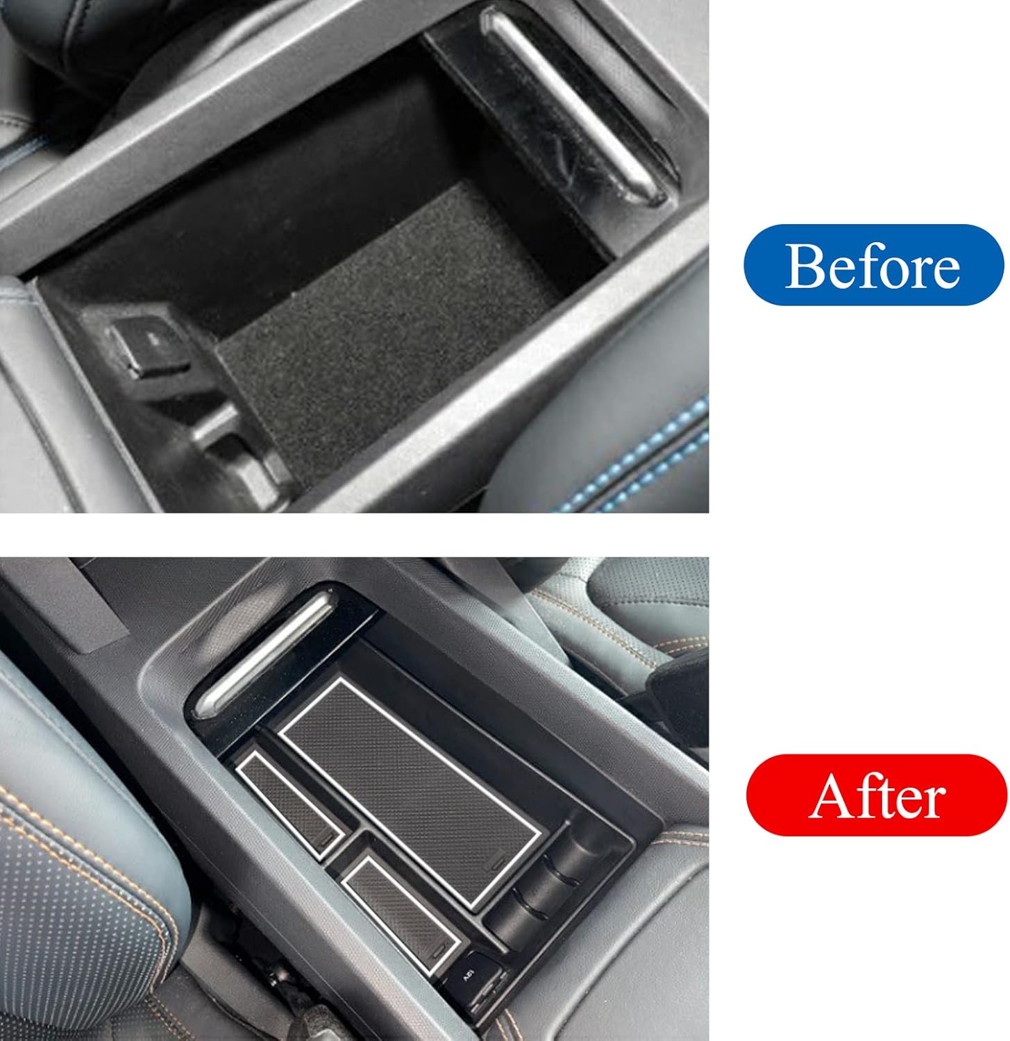 Jaronx Compatible with Mustang Mach-E Console Organizer 2021+, Console Storage Box Center Console Tray Accessories Compatible with Ford Mustang Mach E 2021