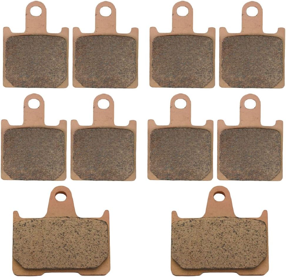 AHL Front & Rear Brake Pads Set for Kawasaki Concours 14 (ZG1400) ZG 1400/ GTR1400 GTR 1400 2008 2009 2010 2011 2012 2013 2014 (Sintered copper-based) Pack of 2
