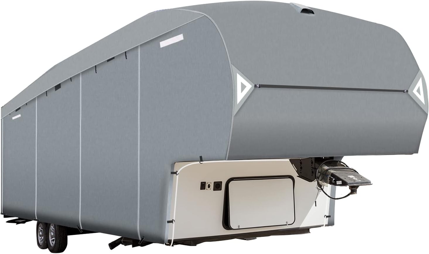 RVMATE 5th Wheel RV Cover, Camper Cover for 29-33&rsquo;, Convenient Side/Rear Door Access, Air Vent Design, Come w/ Maintenance Accessory