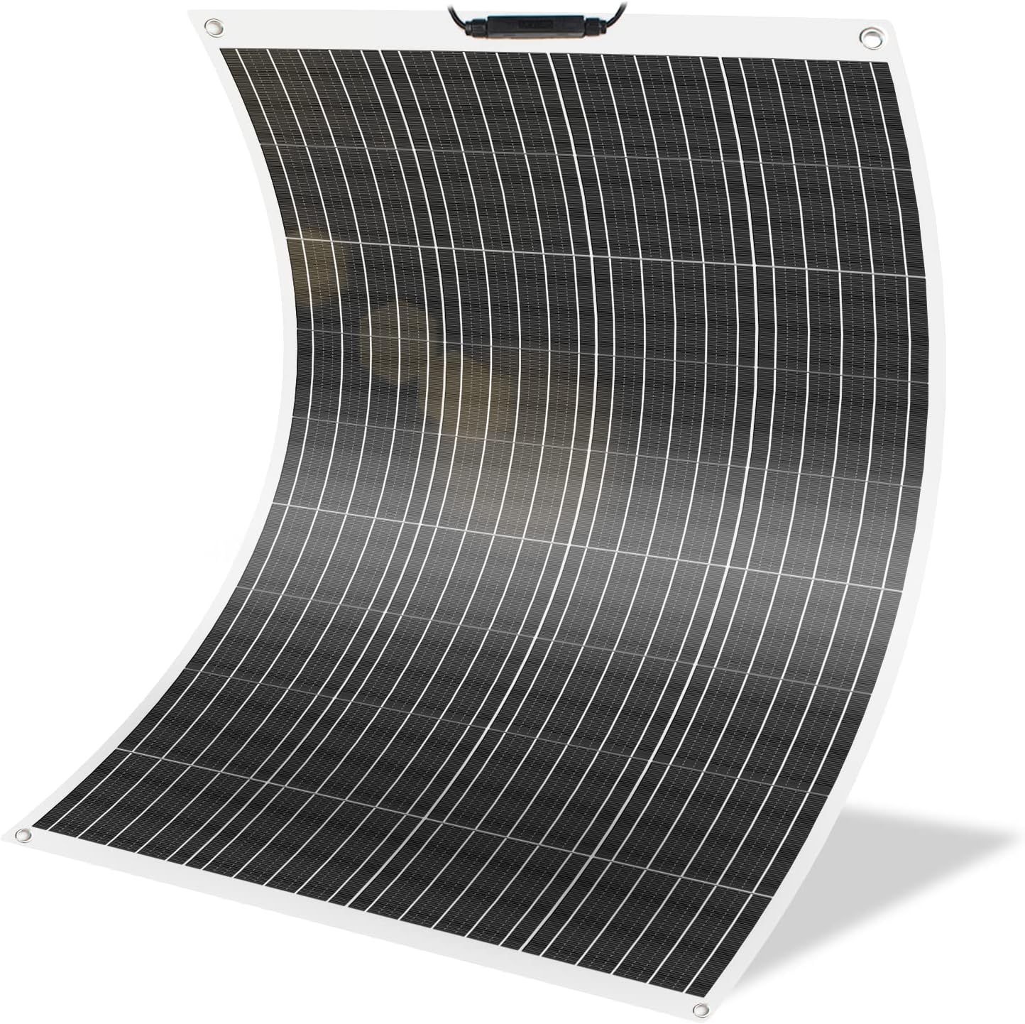 WERCHTAY Flexible Solar Panel 100W 12V Monocrystalline Bendable ,100 Watt Solar Panels Semi-Flexible Mono Solar Panel Charger Off-Grid for RV Boat Cabin Van Car Uneven Surfaces, Square