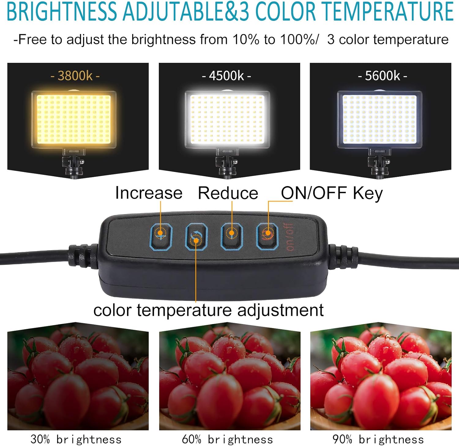 2 Packs Photography Lighting 120 led Lights Kits for Shooting Streaming Professional Stream Light for Video Recording Videos Camera & Photo YouTube Cameras and Video Panel Equipment Studio Portable Pack of 2