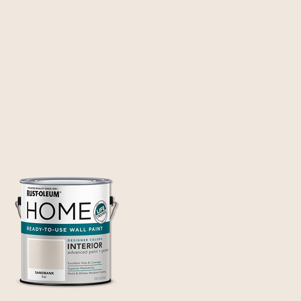 Rust-Oleum Home 1 gal. Flat Sandbank Interior Wall Paint (2-Pack)