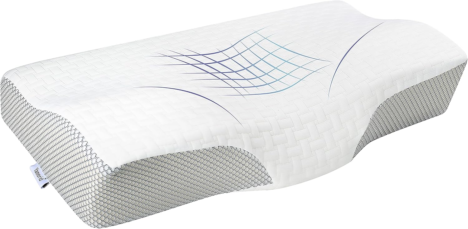 Yamerid Cervical Pillow for Neck Pain, Adjustable Neck Support Pillow for Neck and Shoulder Pain, Ergonomic Orthopedic Memory Foam Pillow for Side, Back and Stomach Sleeper
