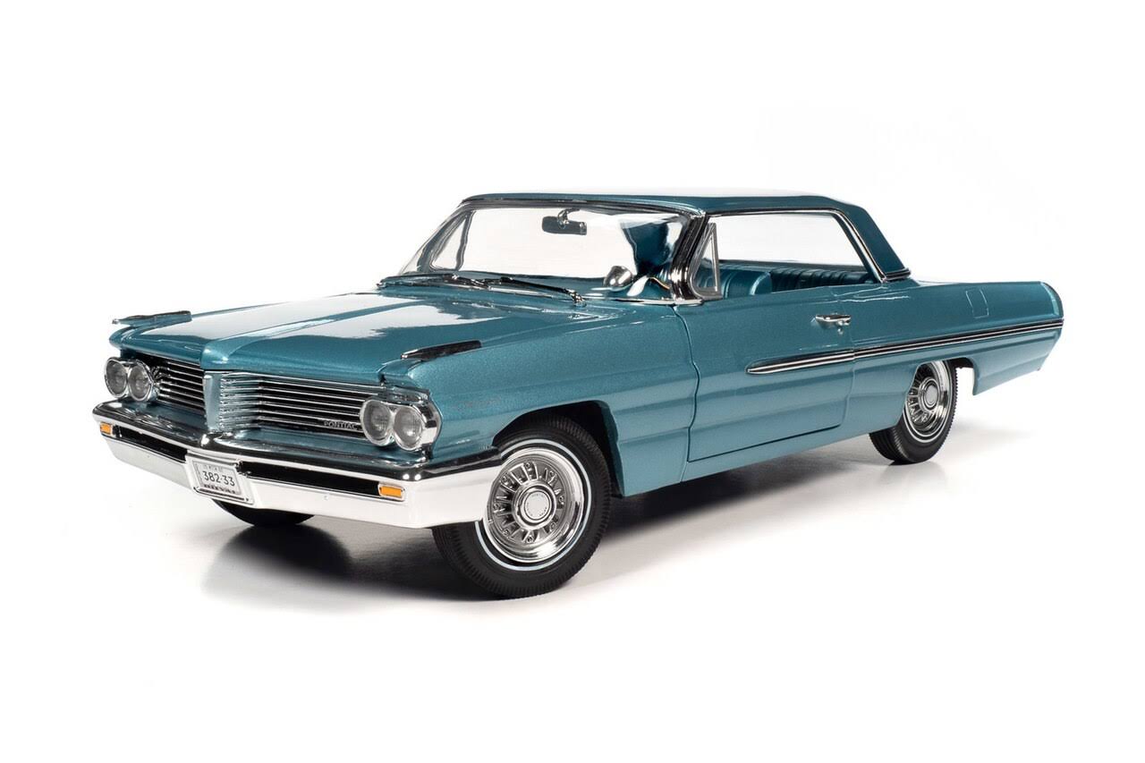 1962 Pontiac Royal Bobcat Catalina Hardtop, Blue - Auto World Amm1212 - 1/18 Scale Diecast Model Toy Car