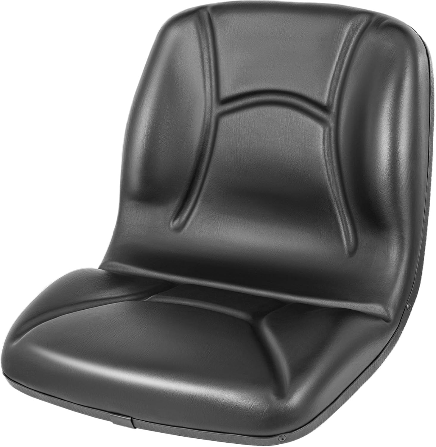 VEVOR Universal Kubota Seat Replacement, Compact High Back Tractor Seat, Black Vinyl Forklift Seat, 17.8