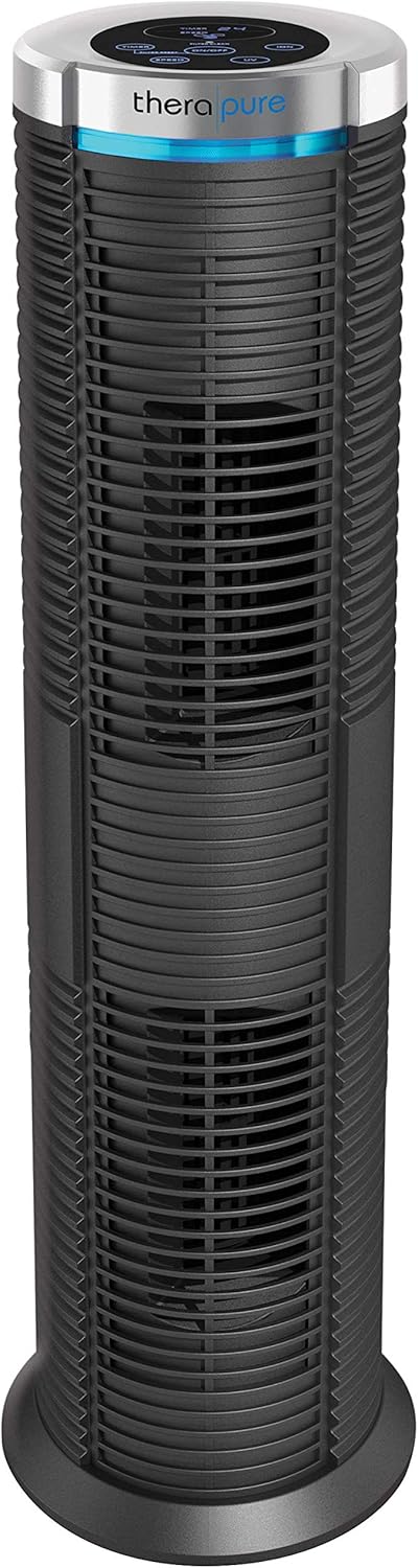 Envion by Boneco - Therapure TPP240 &ndash; Easy to Clean HEPA Type Air Purifier Tower - UV Germicidal Hemispheric Purification - Removes Odors, Smoke, Mold, Pet Dander & More - 343 Sq Ft Capacity