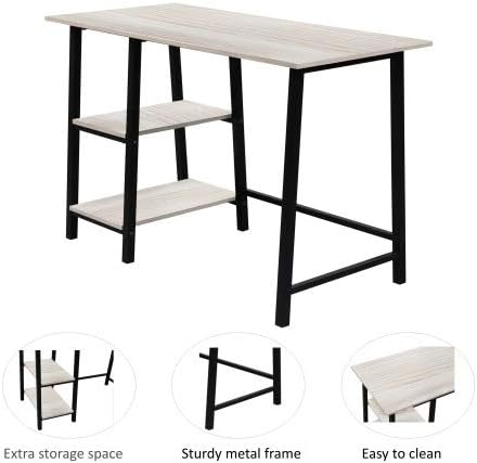 Metal Frame Home Office Desk/Computer Desk with Wood Surface