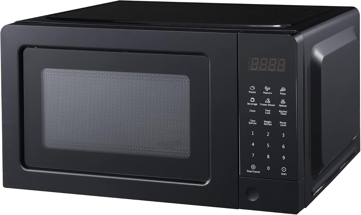 SMETA Small Microwave Countertop Microwave Oven Compact 0.7 Cu. Ft/700W for RV Dorm, 10 Power Levels, Black Smallest Portable Microwave, Child Safety Lock