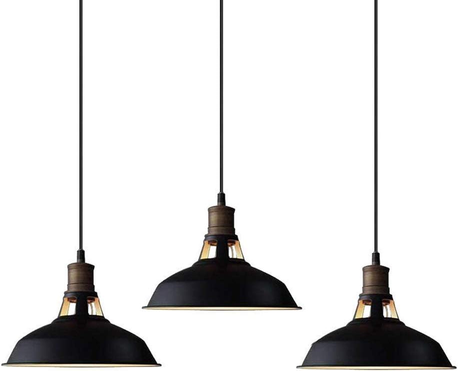 CLAXY Ecopower Industrial Metal Barn Pendant Light 3 Pack