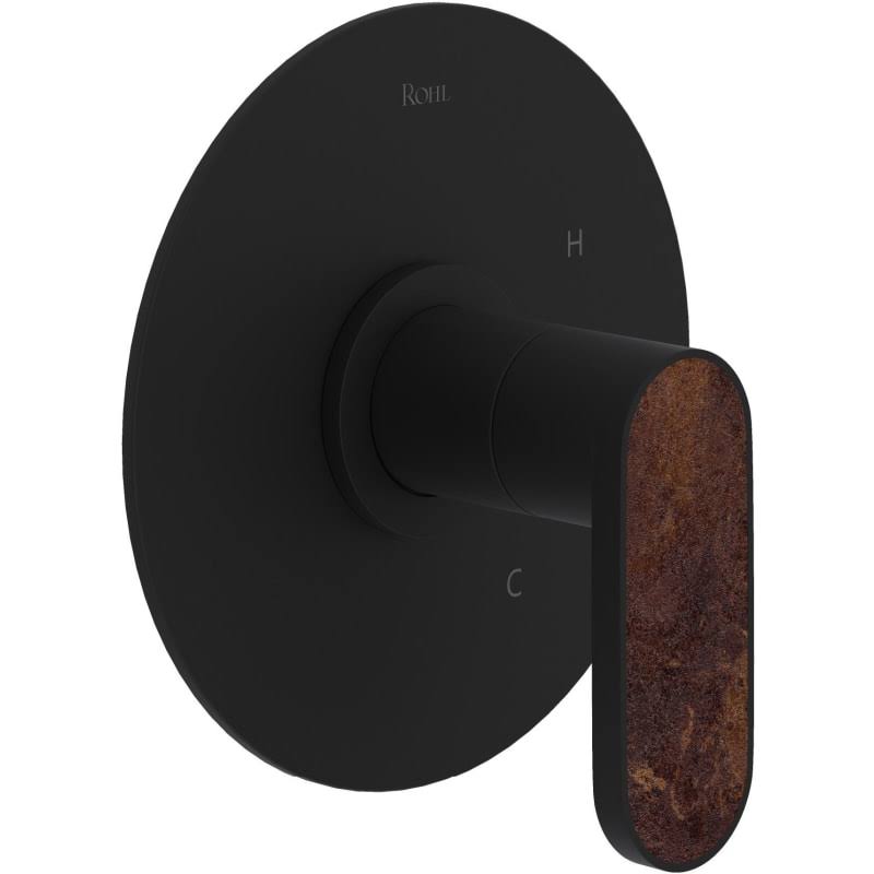 Rohl MI10W1SDMB Miscelo Pressure Balance Trim Without Diverter with Sedona Lever Handle - Matte Black