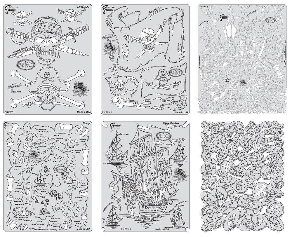 Artool Freehand Airbrush Templates Piracy Template Set Mini