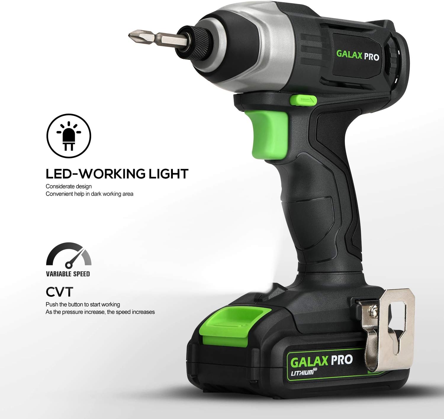 GALAX PRO Impact Driver 20 V Lithium Ion 1/4