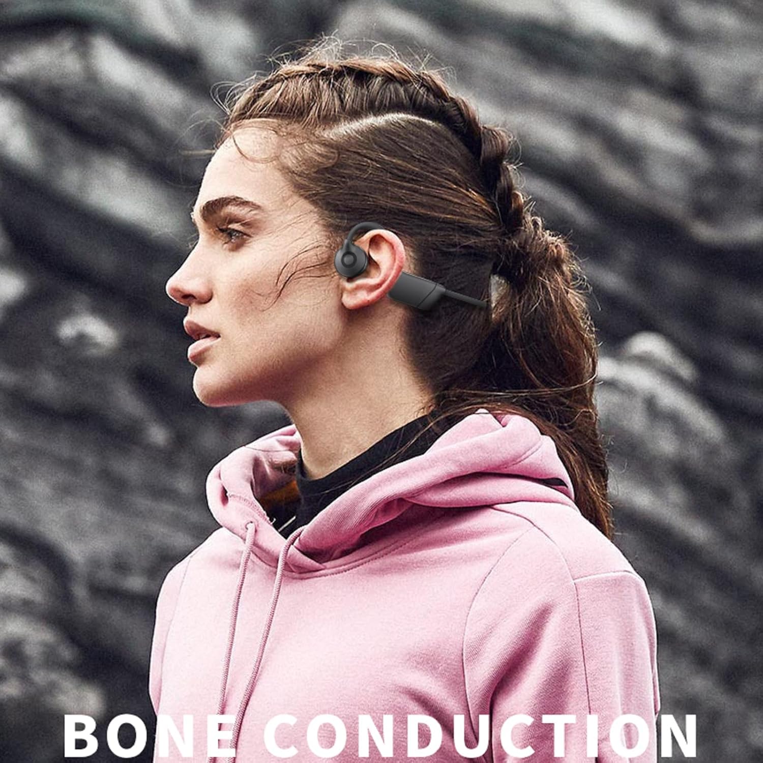 Bone Conduction Headphones Open Ear Headphones Wireless Earphones Version 5.3 Headphones MP3 with 32G Memory Built-in Mic Waterproof Headset for Workout Sport Running Cycling Pack of 2