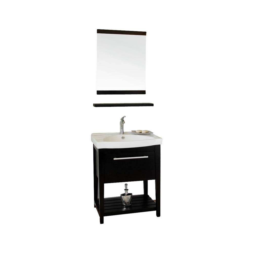 Bellaterra Home Bellaterra 27.5 in Single Sink Vanity Wood Black 804353