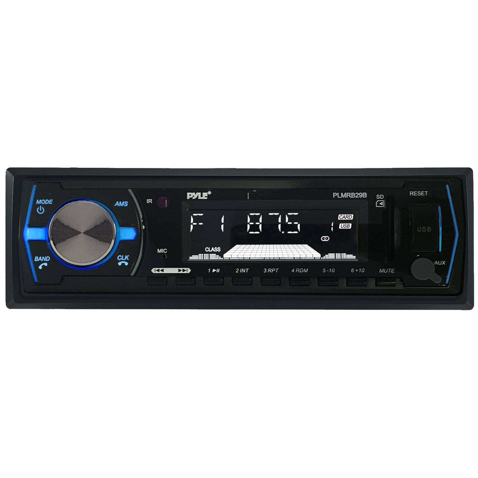 4 Pyle Black 5.25x22 Marine SpeakersAntennaPyle Black USB Am FM Aux Marine Radio (MPPK16079)