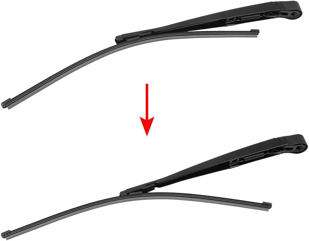 X AUTOHAUX Rear Windshield Wiper Blade Arm Set Back Wiper Arm and Blade Kit 405mm for Porsche Macan Type 95B 2014-2017