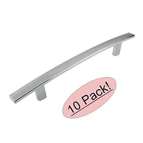 Cosmas 2363-128CH Polished Chrome Subtle Arch Cabinet Hardware Handle Pull - 5 inch (128mm) Hole Centers - 10 Pack