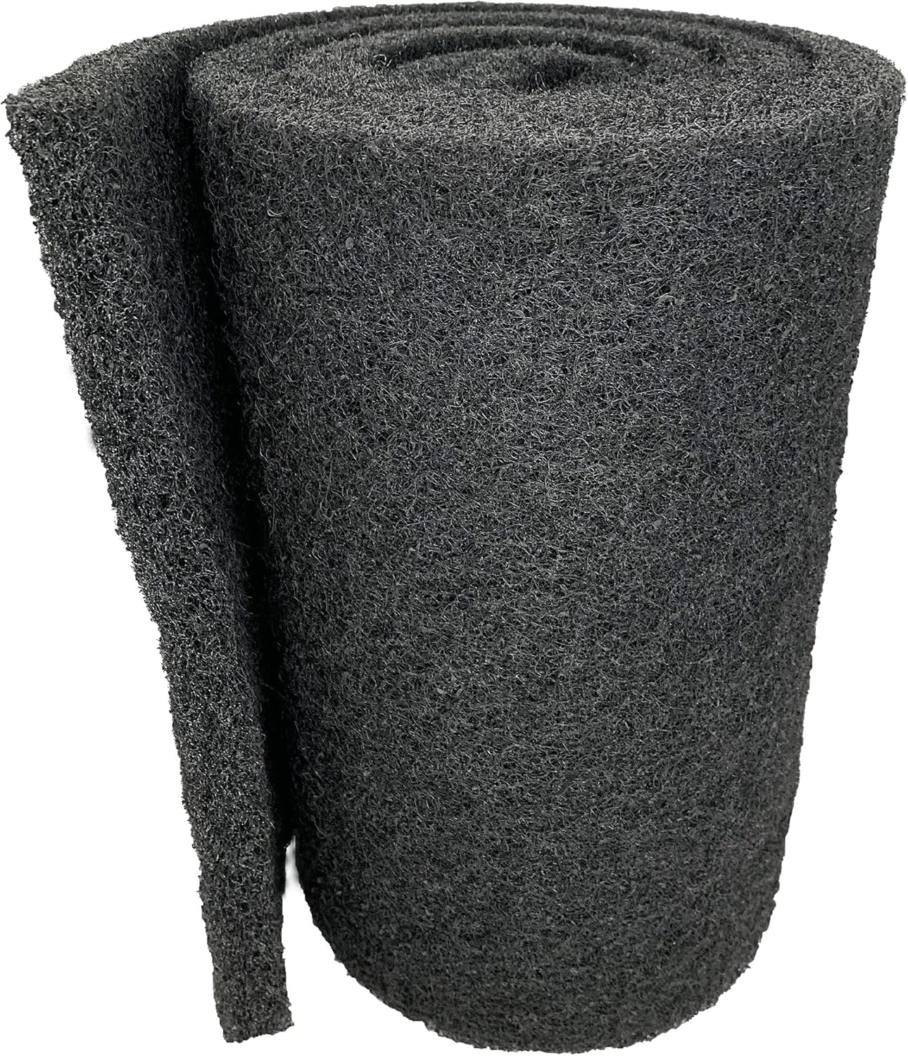Aquatic Experts Classic Koi Pond Filter Pad COARSE - 12 Inches by 72 Inches by 3/4 inch to 1 Inch – Black Bulk Roll Pond Filter Media, Rigid Ultra-Durable Latex Coated Fish Pond Filter Material USA Pack of 2