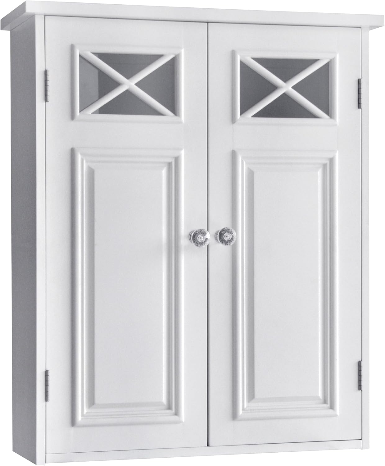Elegant Home Fashions Dawson Wall Cabinet, White Pack of 2