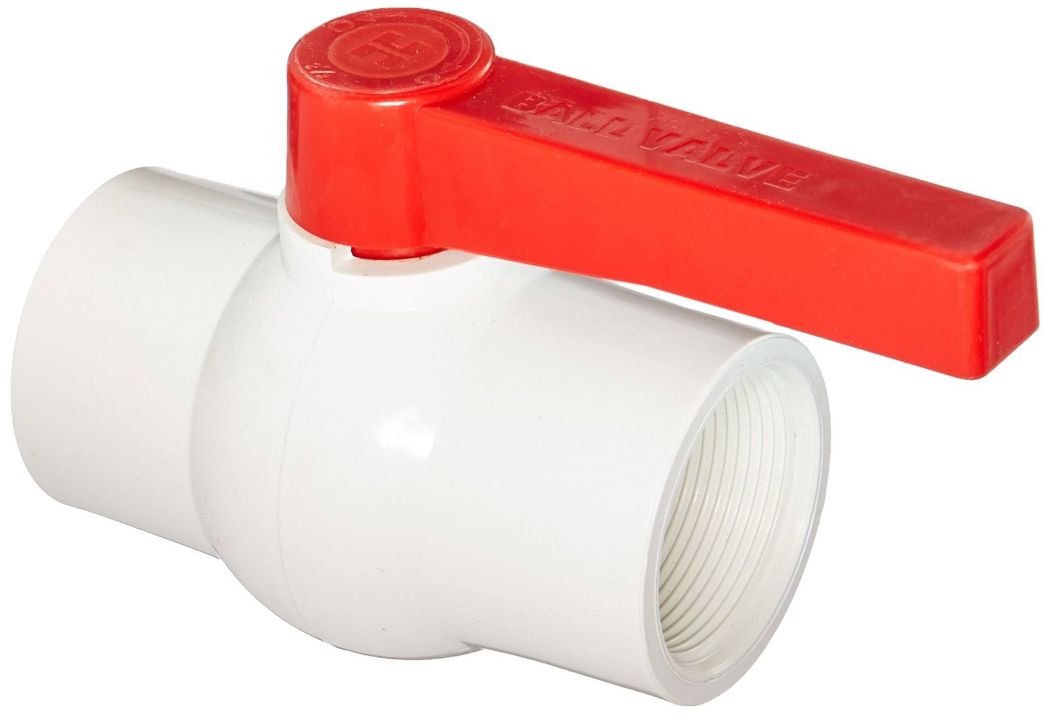 Hayward Compact Ball Valve Threaded PVC - 2-1/2 inch White - QVC1025TSEW
