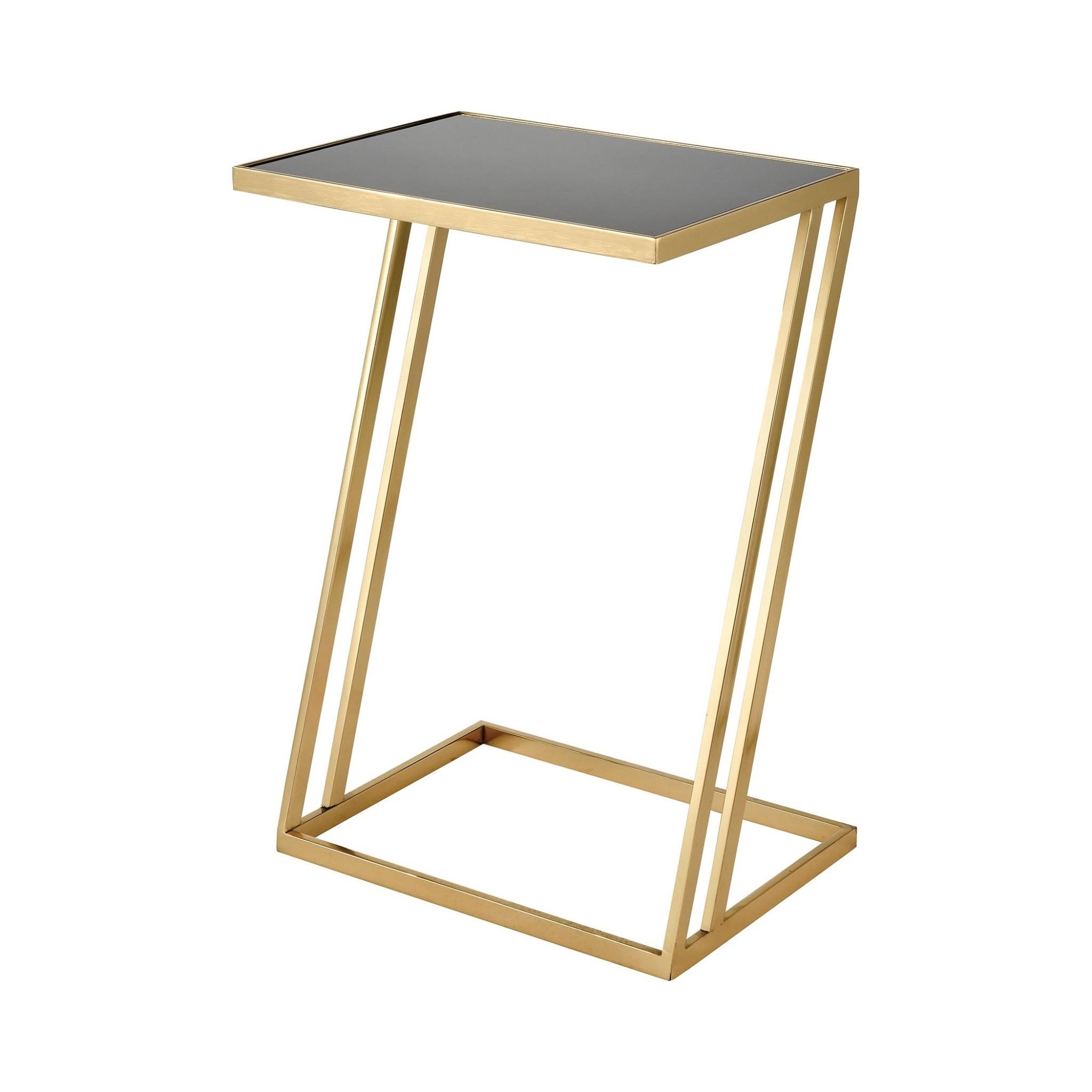 Elk Home 351-10773 Kingsroad Accent Table in Gold and Black - Rectangular