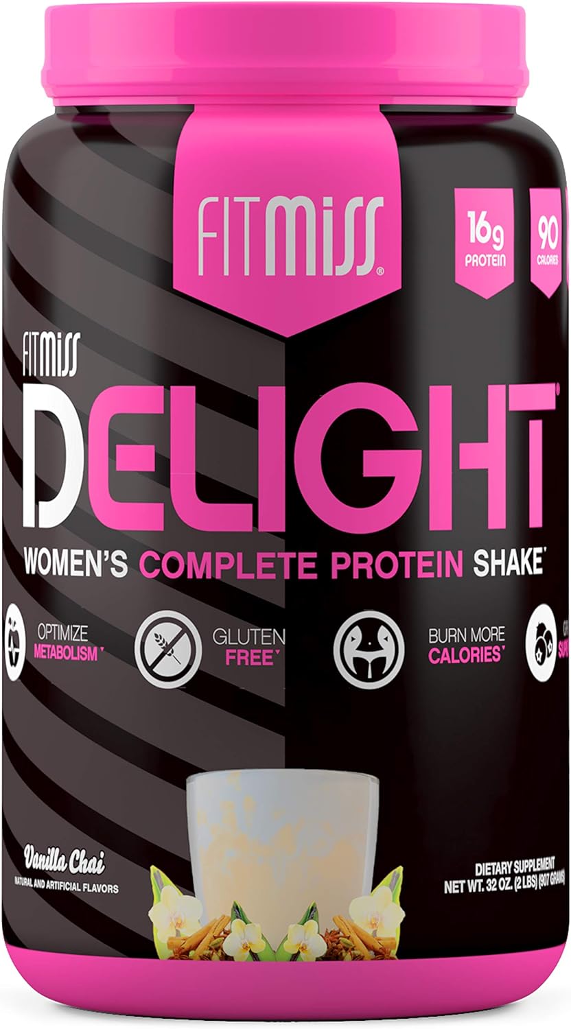 Muscle Pharm Delight Protein Powder, Nutritional Shake, Vanilla Chai, 2 Pounds, 39 Servings Pack of 2