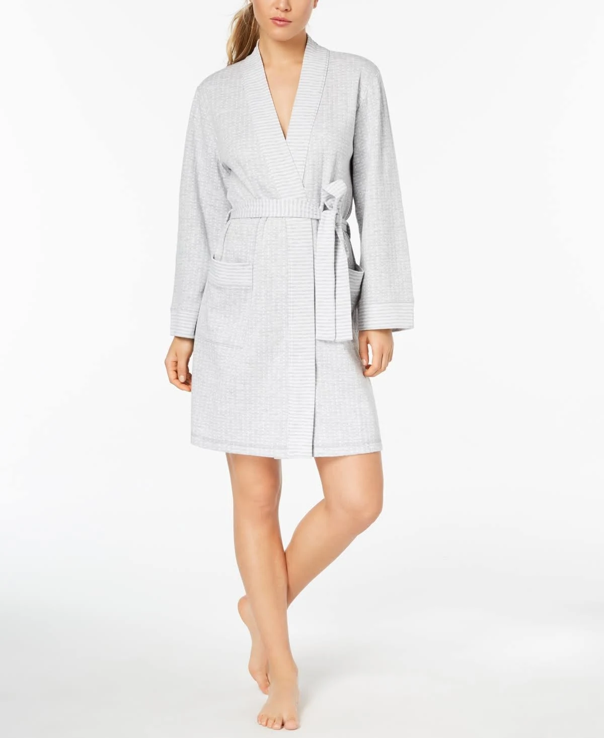 Charter Club Knit Robe, Created for Macy&s - Dove Grey