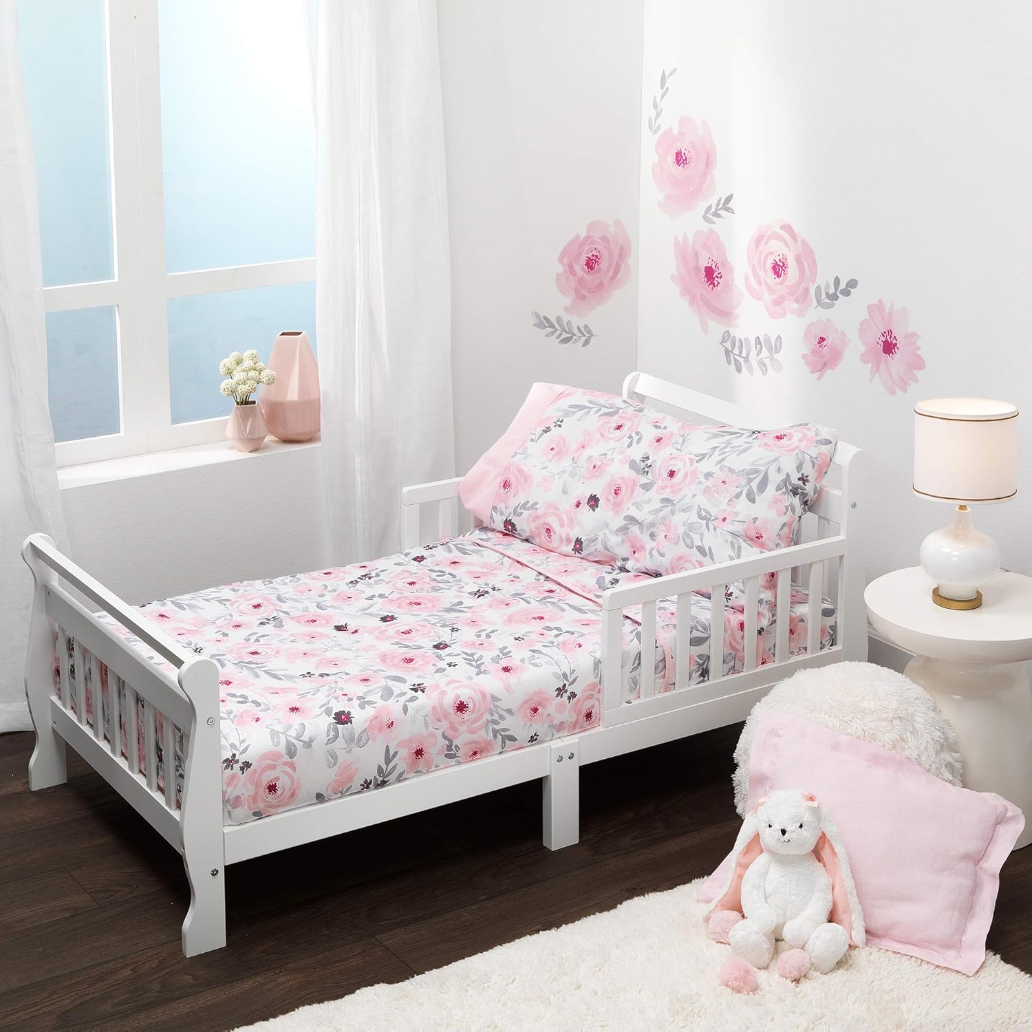 Bedtime Originals Blossom 4-Piece Toddler Bedding Set - Pink, Garden, Floral Pack of 2