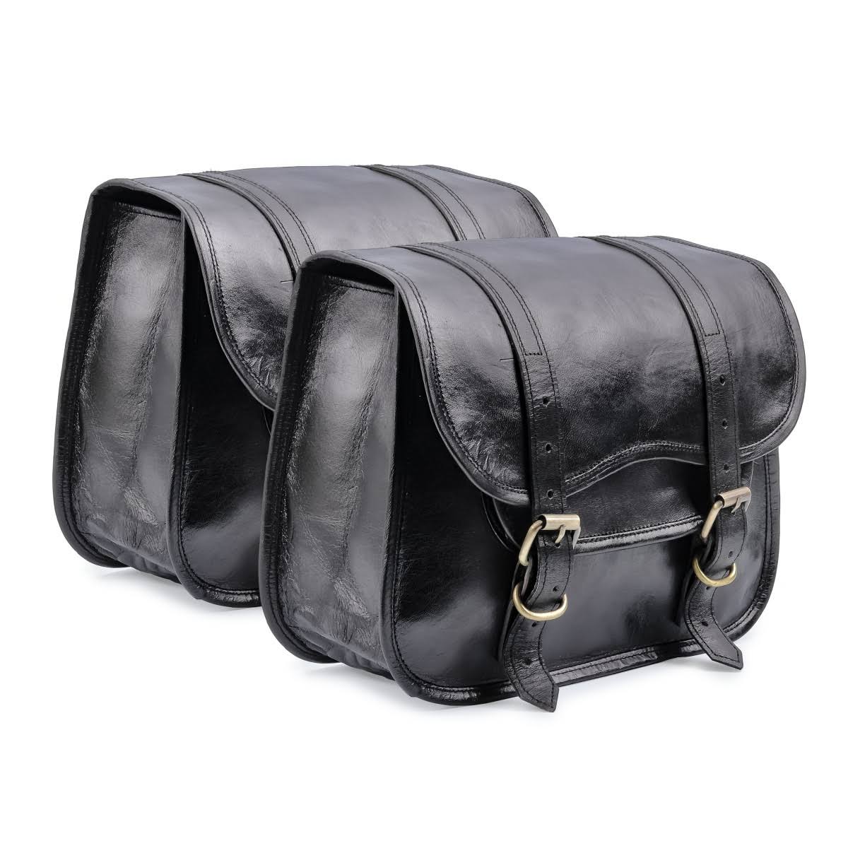 Motorcycle Saddlebag Pair Craftride SV1 Vintage Bag 8Ltr in Black