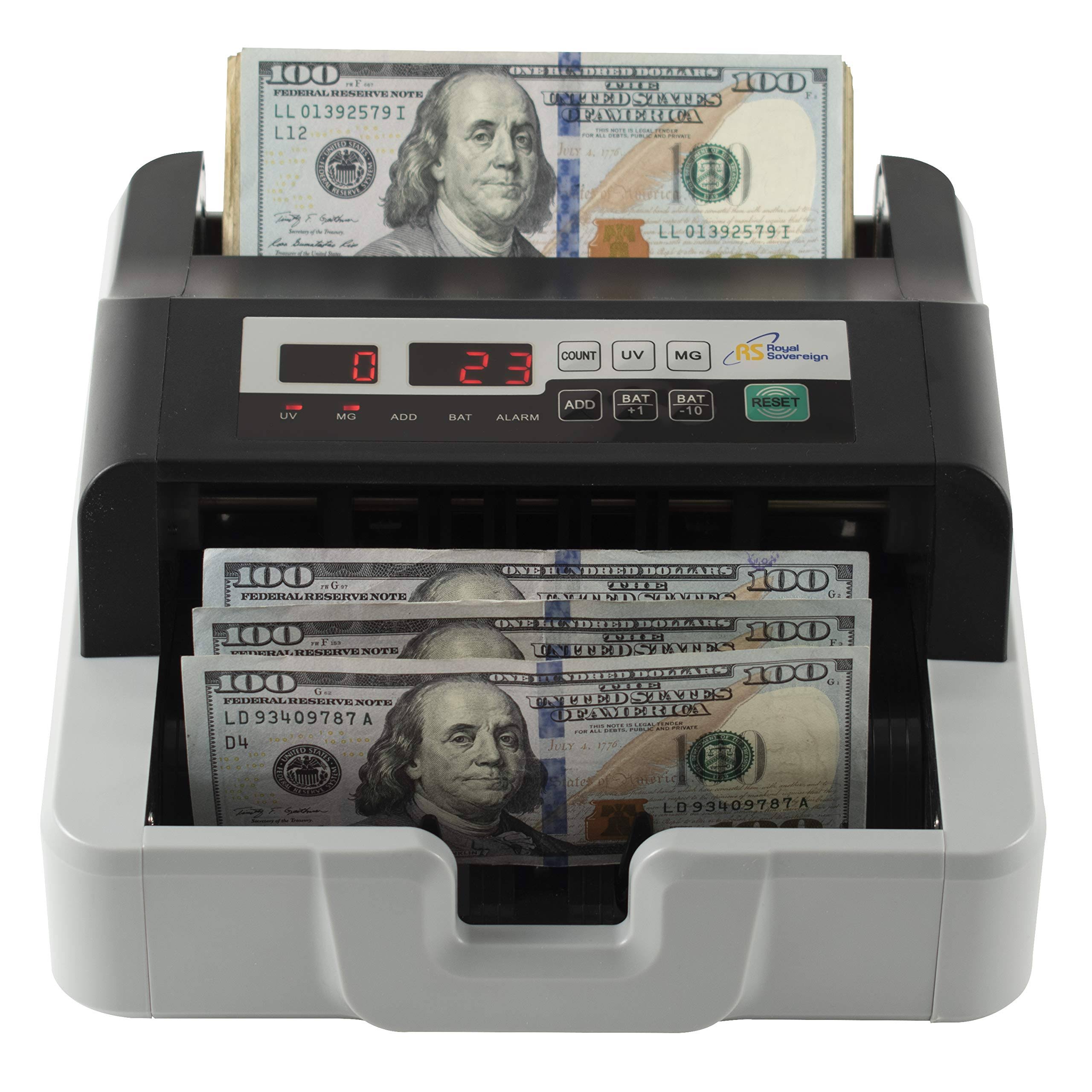 Royal Sovereign Back-Load High Speed Bill Counter w/Counterfeit Detection (RBC-100)