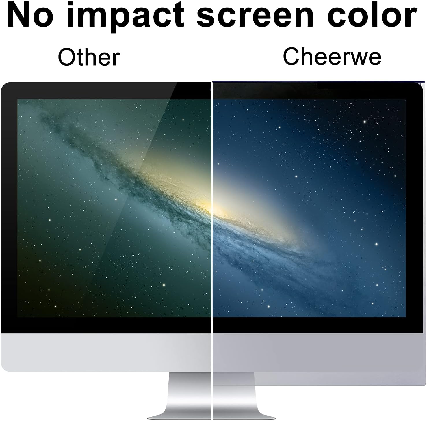 Cheerwe Anti Blue Light Screen Protector for 24 Inch Monitor, Blocks Harmful Blue Light，Anti-UV and Bubble Free Blue Light Filter Panel, Widescreen Monitor Frame Hanging Type (W 21.5
