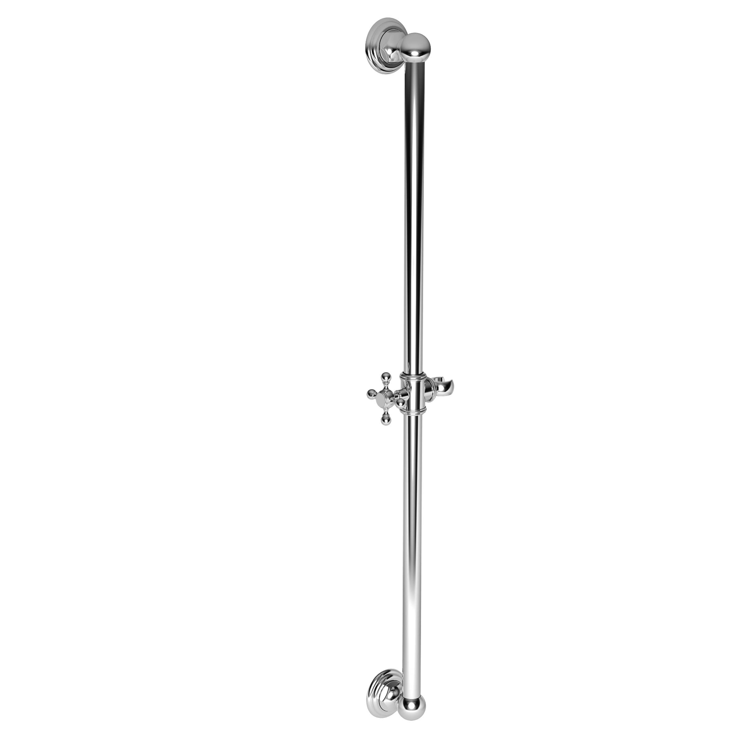 Newport Brass 294/03N 36x22 Wall Mounted Slide Bar with Adjustable BRACKET, Polished Brass Uncoated