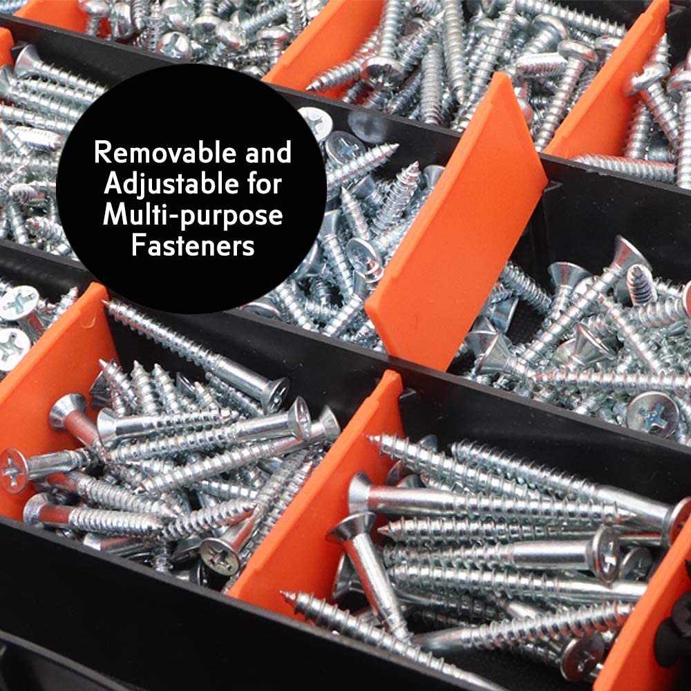 Akord Screws Assortment Kit, 10 Types Popular Screws Set in 30 Size, Double-Sided Storage Box, 1500 Pieces Pack of 2